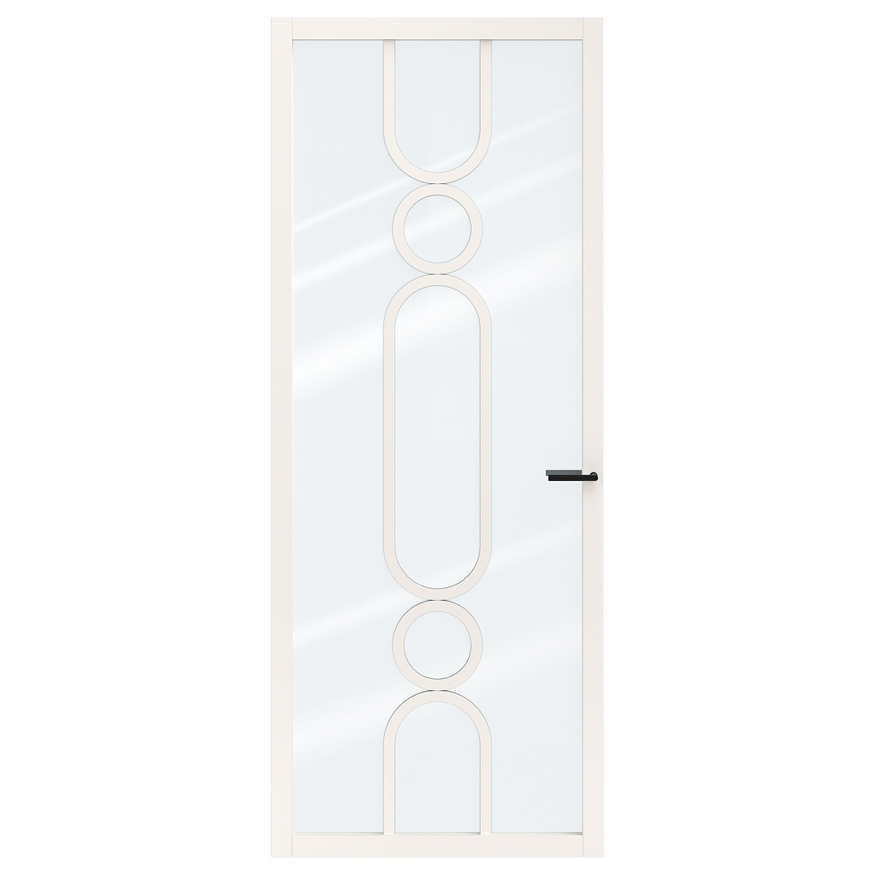Binnendeur Skantrae SSL 14623 Blank Glas Wit Gelakt